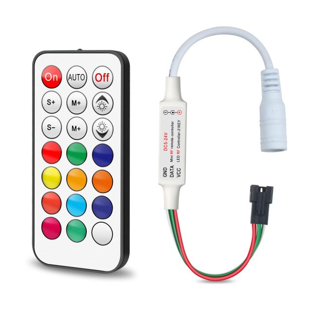 RF 21 Keys SPI LED Controller -- DC5-24V IC led strip light controller