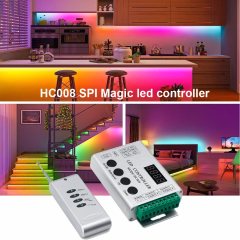 HC008 SPI Pixel Controller --- DC5-24V rf 4Keys ws2812 ws2811 2801 Addressable Light Strips