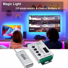 HC008 SPI Pixel Controller --- DC5-24V rf 4Keys ws2812 ws2811 2801 Addressable Light Strips