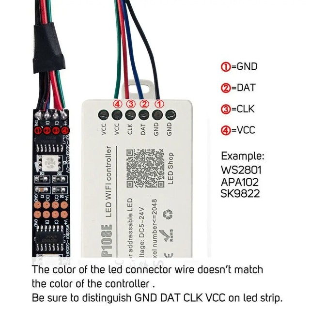 SP108E DC5-24V Wifi Music led Controller