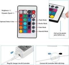 IR 24 Keys RGB Led Controller - DC12~24V