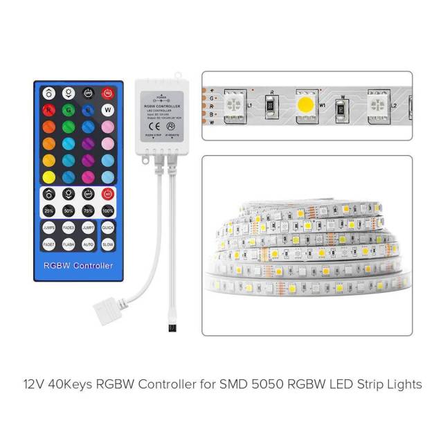 IR 40 Keys RGBW Led Controller - DC12~24V