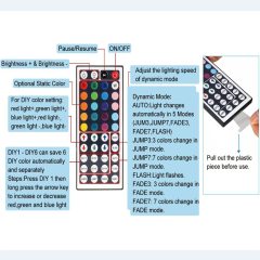 IR 44 keys rgb led controller - Aluminium shell  DC12~24V