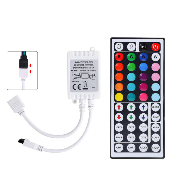 IR 44 Keys RGB Led Controller - DC12~24V