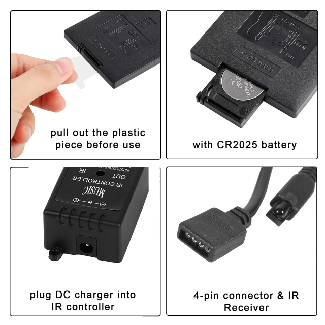IR 20 Keys MUSIC RGB Led Controller - DC12~24V