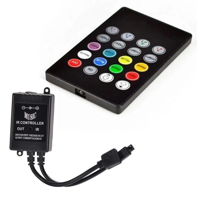 IR 20 Keys MUSIC RGB Led Controller - DC12~24V