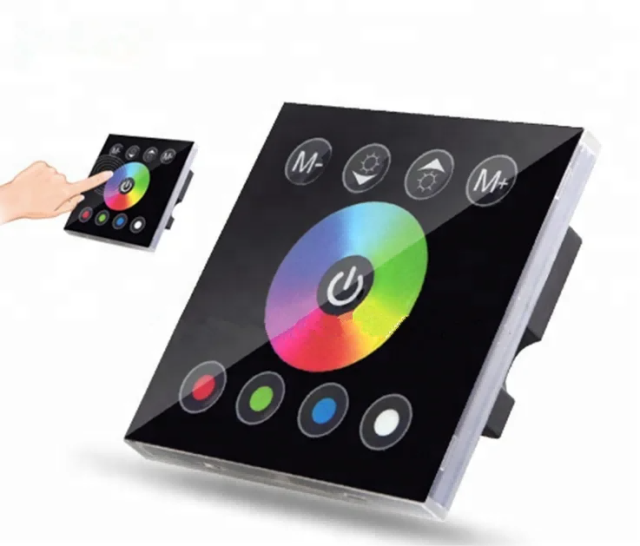 86mm Touch Panel RGBW Controller -- DC12~24V