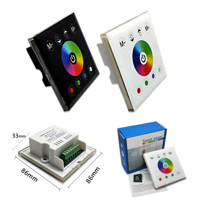 86mm Touch Panel RGBW Controller -- DC12~24V