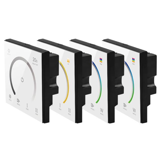 86mm Touch Panel RGB Controller -- DC12~24V  (DIM/CCT/RGB/RGBW/RGBCCT)