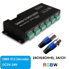 24CH DMX512 decoder controller --3 Channel RGB / 4 channel RGBW