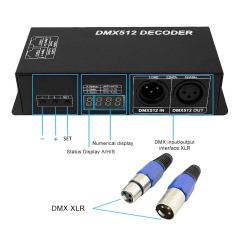 Digital display DMX512 decoder controller --3 Channel rgb / 4 channel rgbw