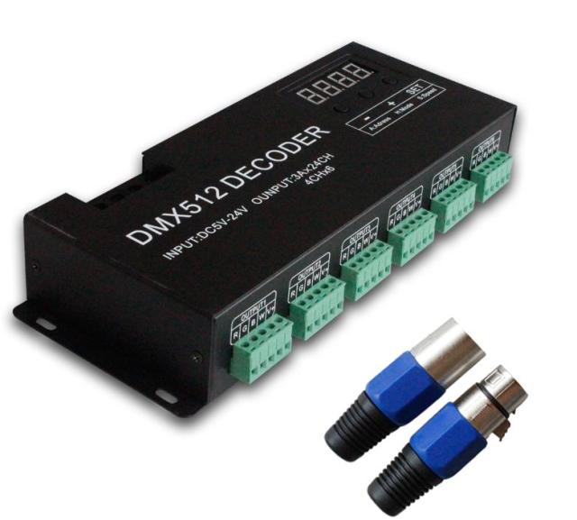 24CH DMX512 decoder controller --3 Channel RGB / 4 channel RGBW