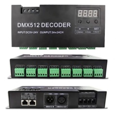 24CH DMX512 decoder controller --3 Channel RGB / 4 channel RGBW