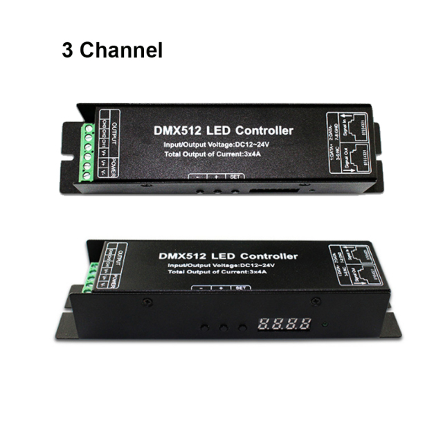 Digital display DMX512 decoder controller --3 Channel RGB / 4 channel RGBW