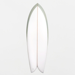 B70148 EPOXY TWIN SURFBOARD 5FT10 FCS WHITE