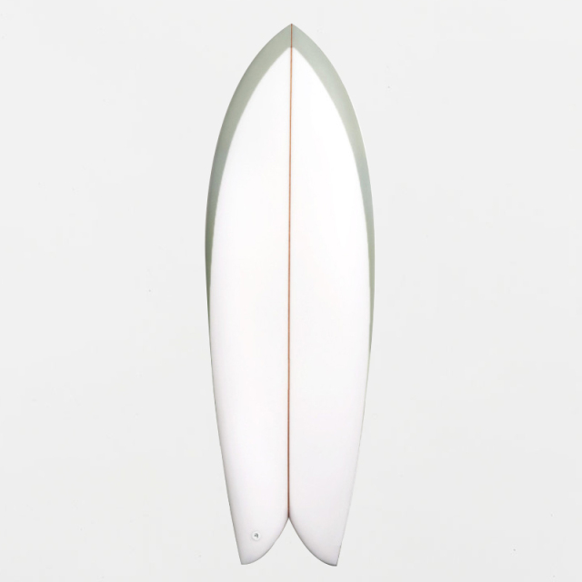 B70148 EPOXY TWIN SURFBOARD 5FT10 FCS WHITE