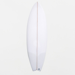 B70149 EPOXY FISH SURFBOARD 5FT8 FCS2 WHITE