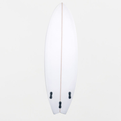 B70149 EPOXY FISH SURFBOARD 5FT8 FCS2 WHITE