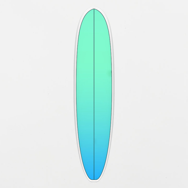 B70137 EPOXY SURFBOARD 7FT4 GREEN FADE