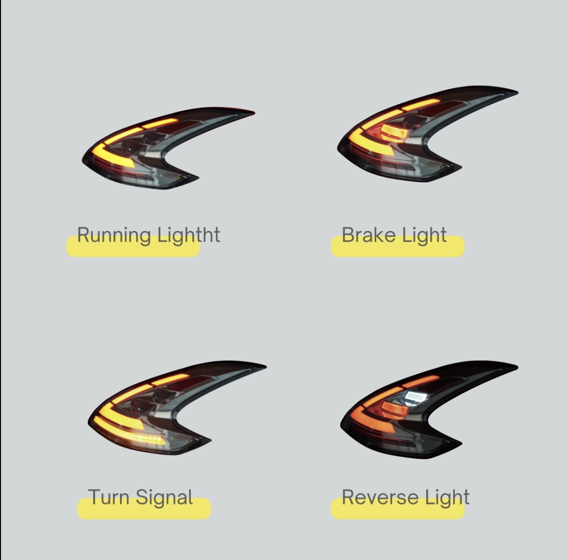Craftc Designed 2013- 370Z Sequential Taillights(CLEAR LENS)
