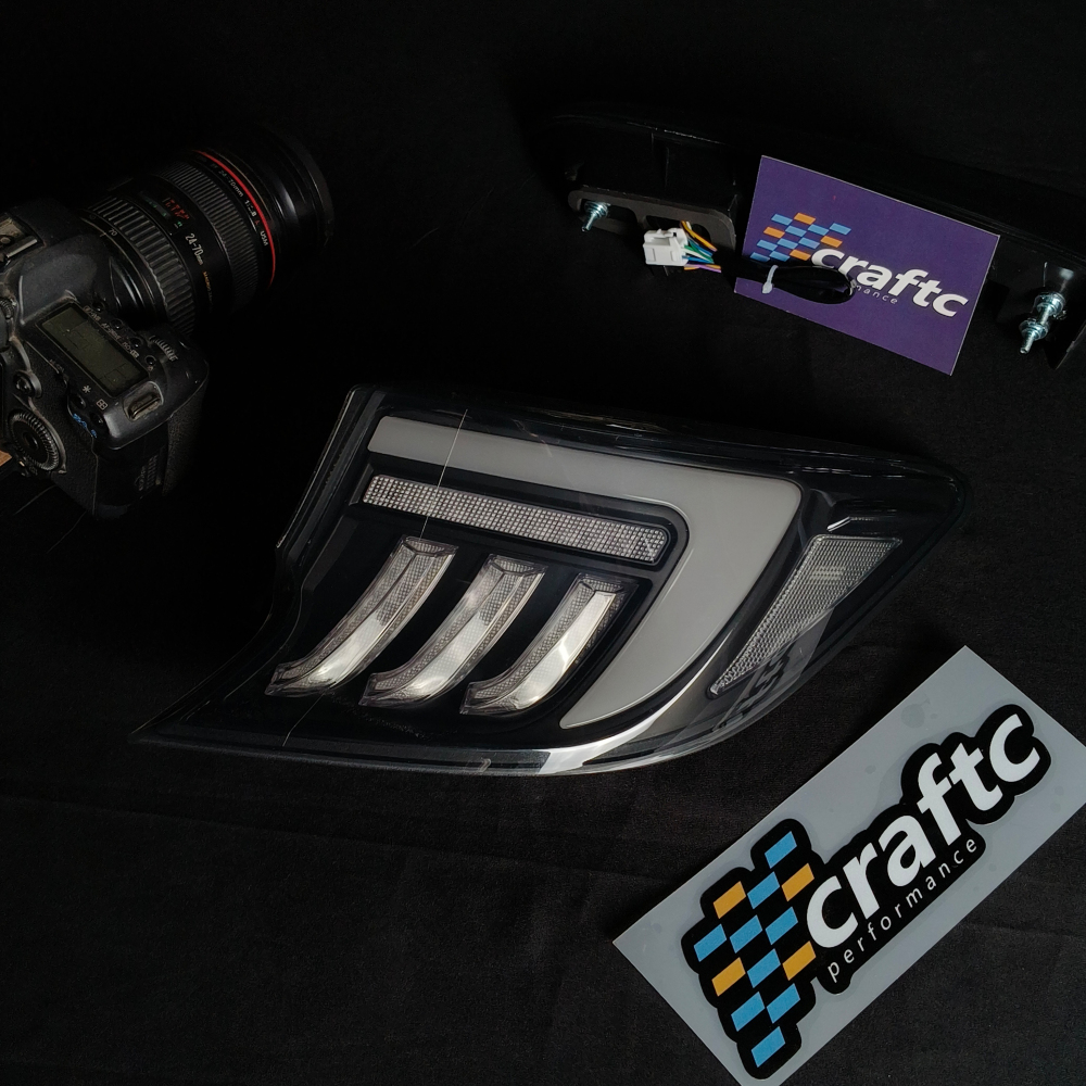 CraftC Performance Smoked Lens X Pearl White "RGB" 2019-2026 Corolla Hatchback & GR Corolla Sequential Taillights