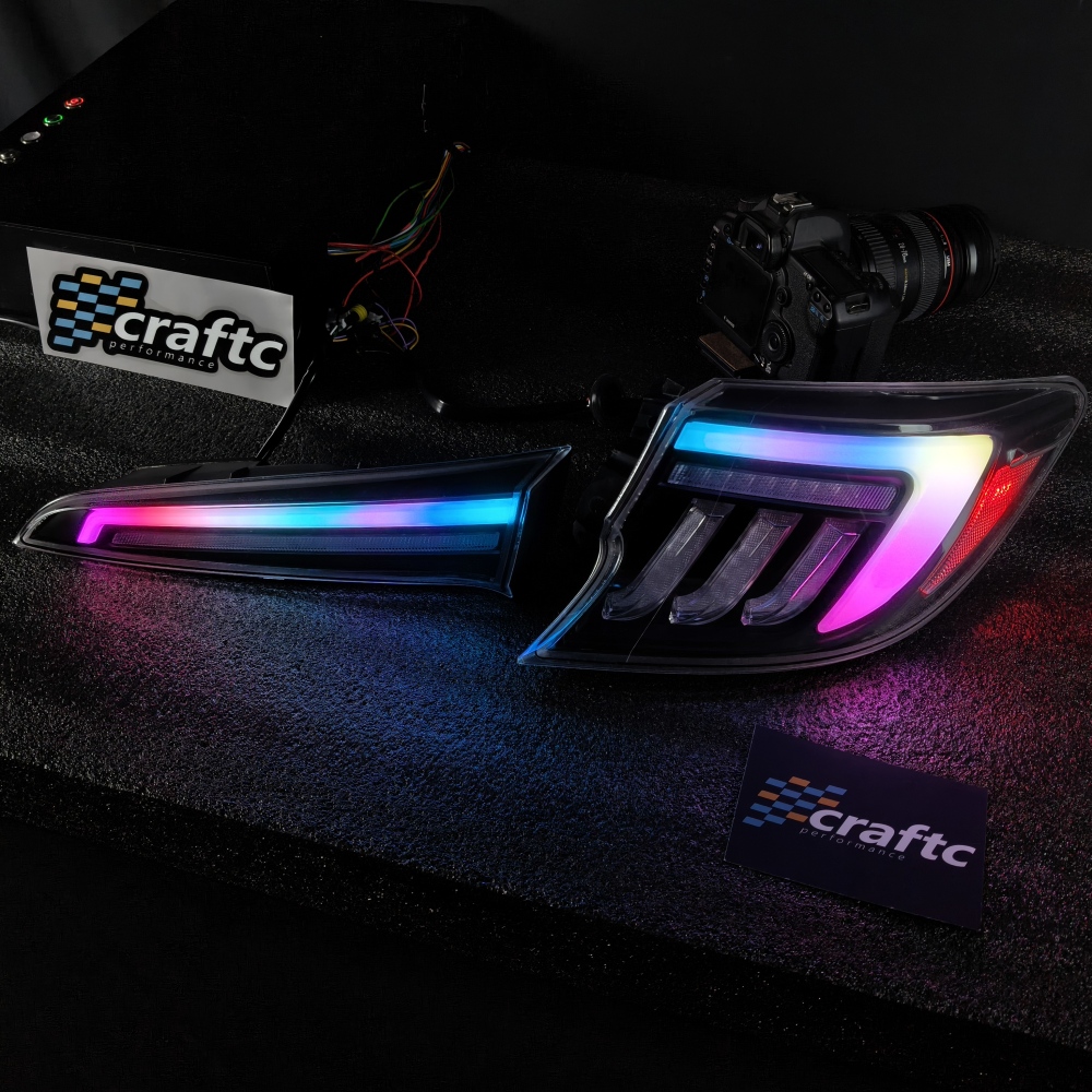 CraftC Performance SMOKED LENS X PEARL WHITE "RGB" 2019-2026 Corolla Hatchback & GR Corolla Sequential Taillights
