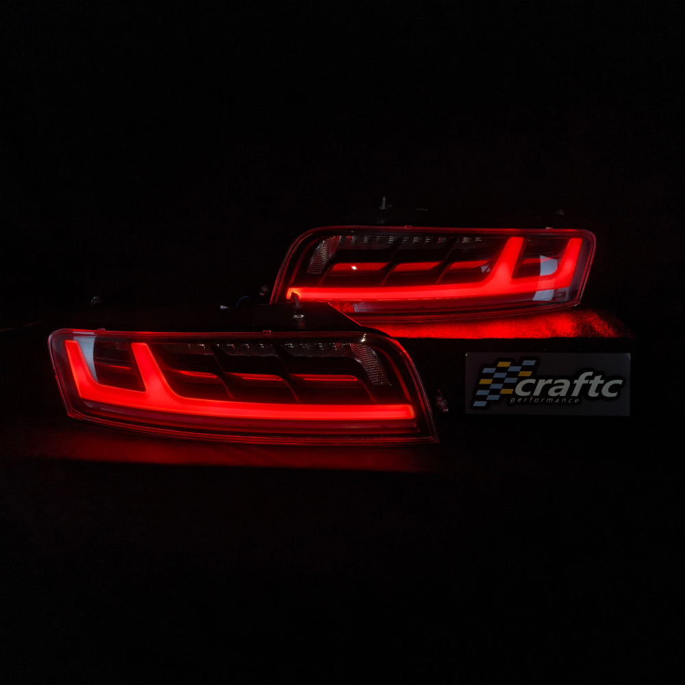 CraftC Performance X Vanta Design Audi R8 2007-2016 Sequential Taillights(Clear Lens + White LED Bars)