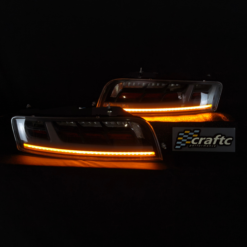 CraftC Performance X Vanta Design Audi R8 2007-2016 Sequential Taillights(Clear Lens + White LED Bars)
