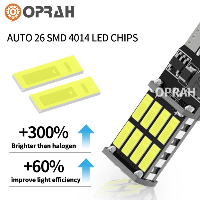 Oprah W5w Led for Car T10 Led Bulb Canbus 26 4014 Chip Parking Position Light Interior Map Dome Lights 12-24v 6000k White Amber