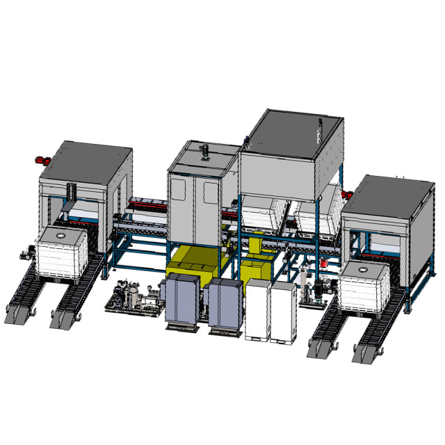Automatic IBC Tote Cleaner Line