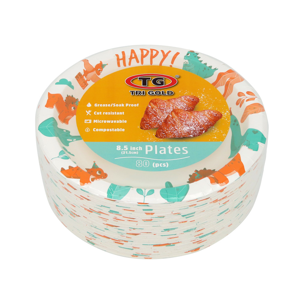 TG® Compostable Paper Plate 8.5inch 80count