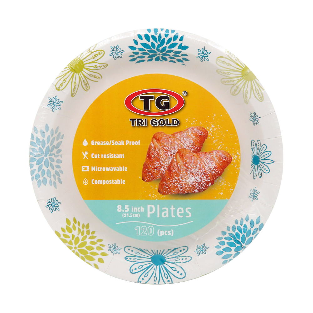 TG® Compostable Paper Deep Plate 8.5inch 120count