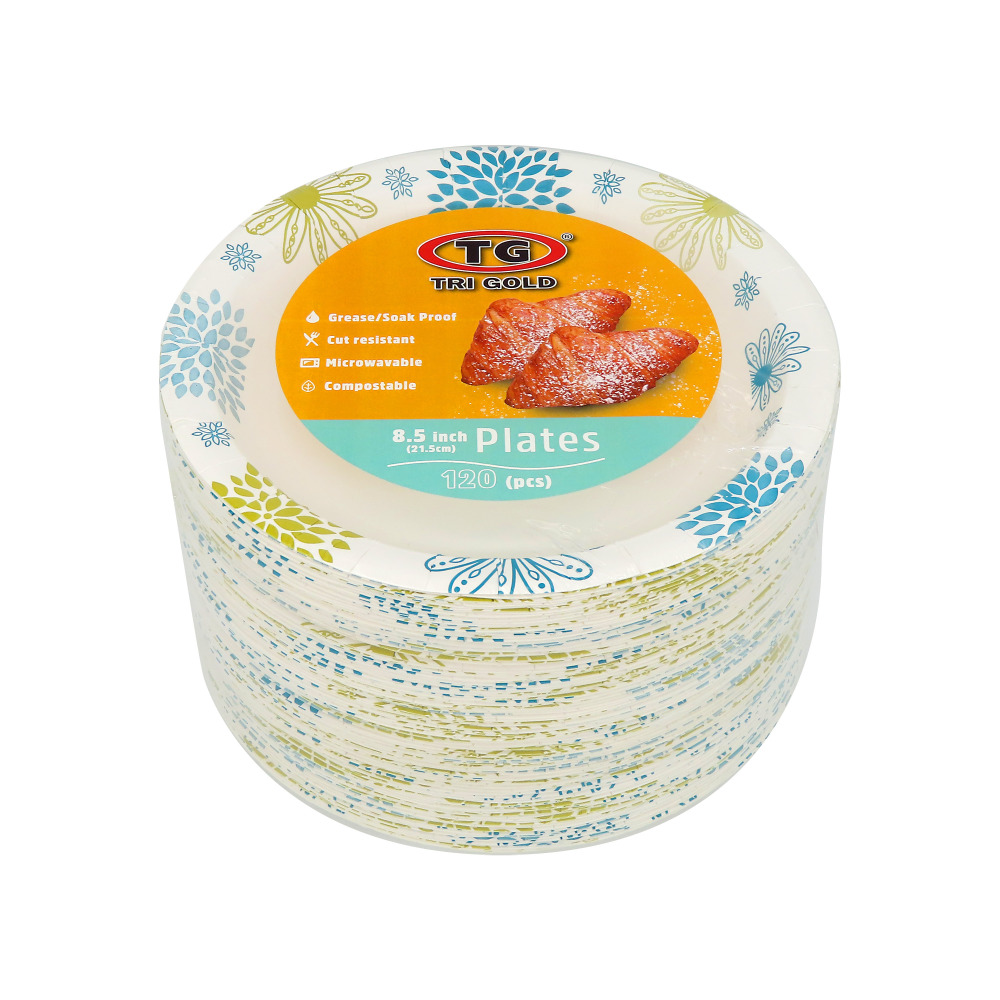 TG® Compostable Paper Deep Plate 8.5inch 120count