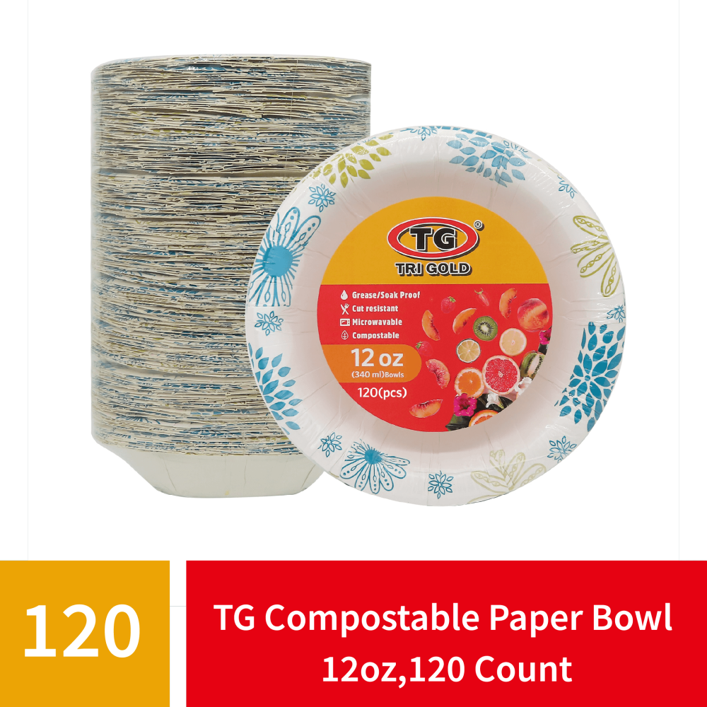 TG® Compostable Paper Bowl 12oz 120count