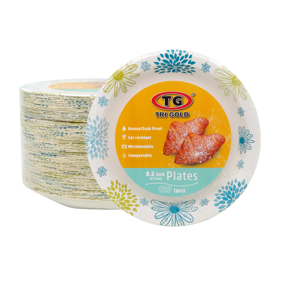TG® Compostable Paper Deep Plate 8.5inch 120count