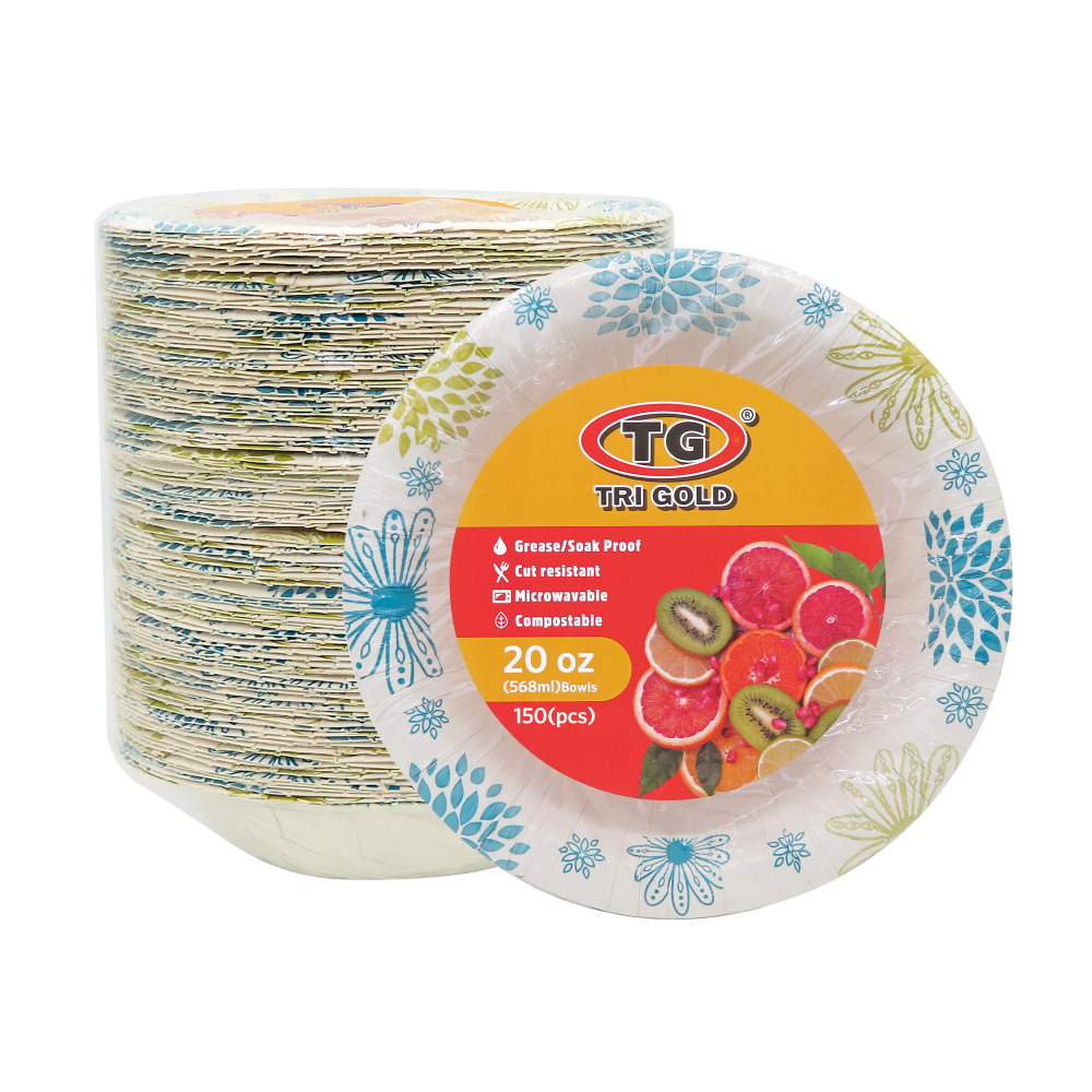 TG® Compostable Paper Bowl 20oz 150count