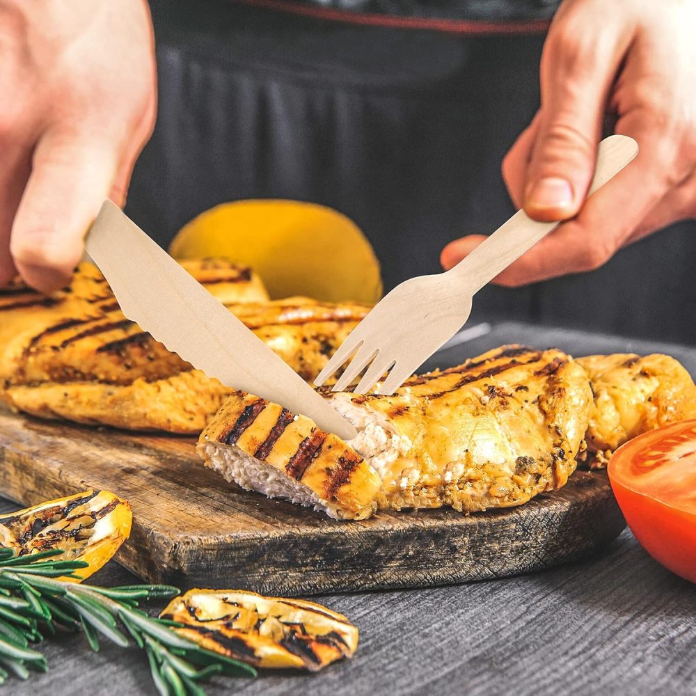 TG Compostable Wooden KNIVES 12boxes/360ct