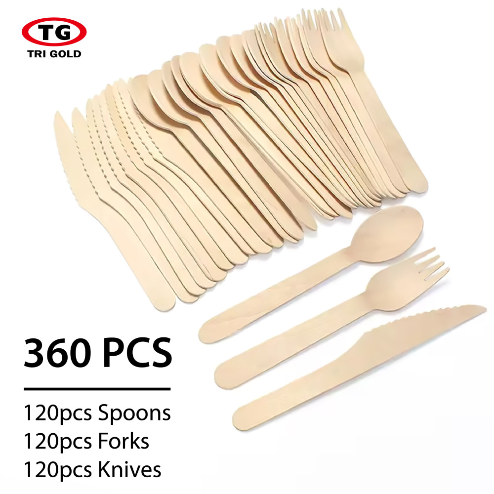 TG Compostable Wooden FORKS 12boxes/360ct