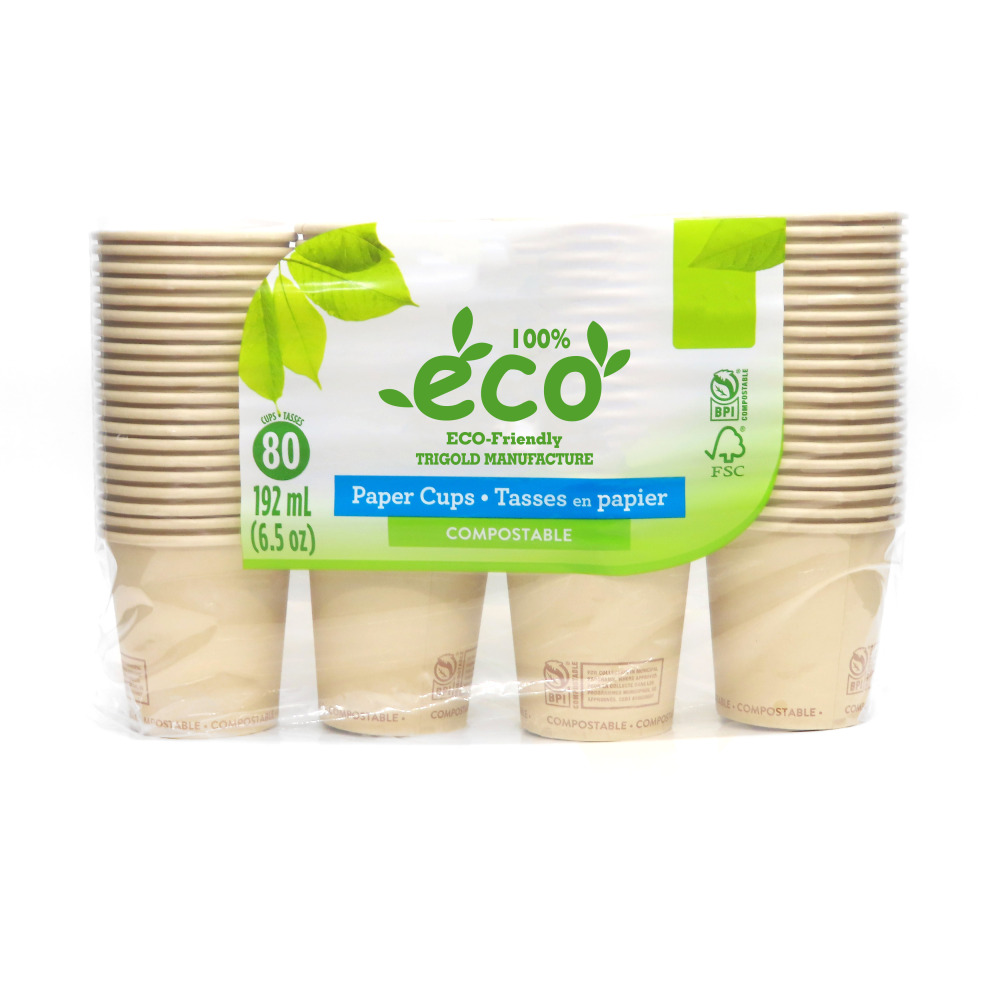 TG-COMPOSTABLE  PAPER CUPS 6.5OZ 160CT