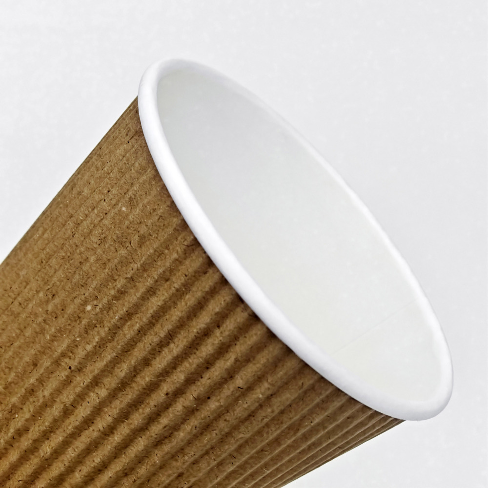 TG-COMPOSTABLE 12oz Coffee Paper Cups/lid/sleeves 50set