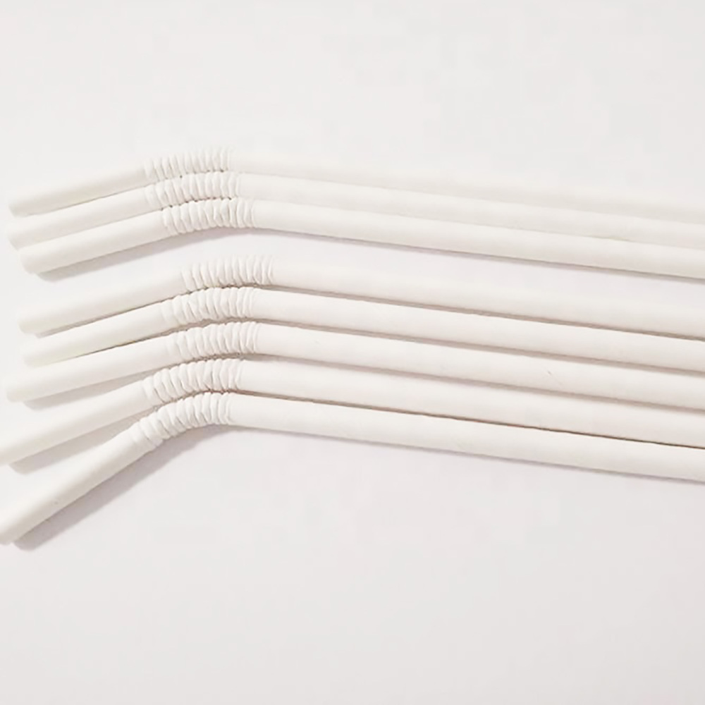 TG TRIGOLD Flexible Paper Straws Compostable and induviduale Paper Individual Wrap  Φ6*197mm 150 Counts