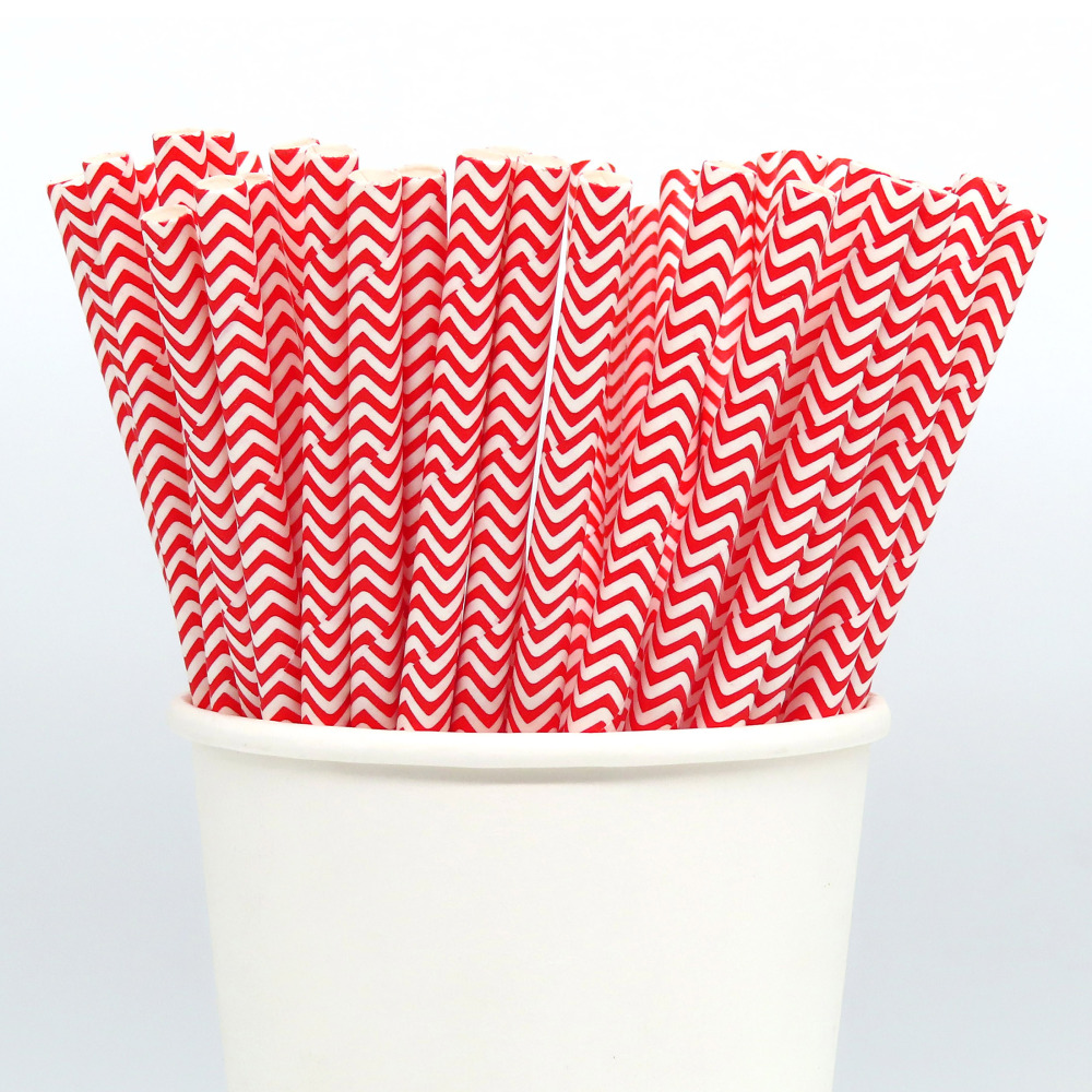 TG-Compostable Patterned Paper Straws 400cts