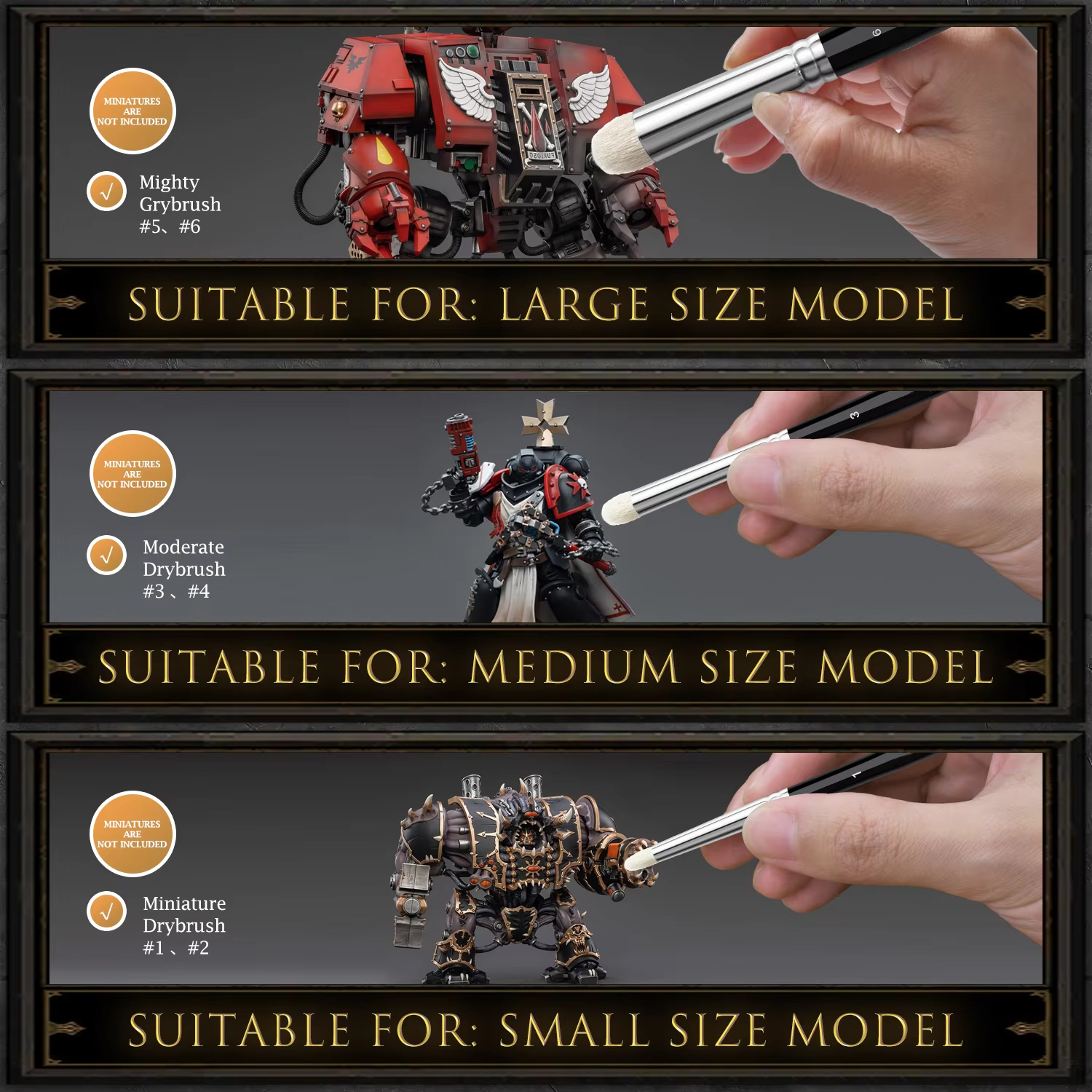 Hot Selling 6 Size Miniature Model Hobby Detail Paint Brush Set Watercolor Oil Painting