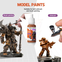 New Arrival Game Painting Model Metallic 33 Colors 15ml 17ml Miniature Paint Brush Set Usage Model Paints for Miniatures