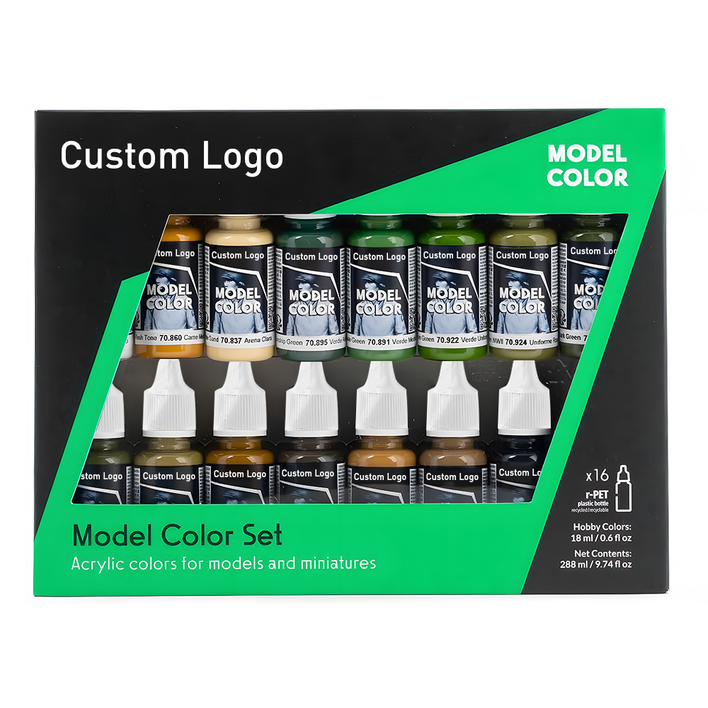 Premium Quality Plastic Scale Model Paint Set Acrylic Paints Kit for  World  II Models and Miniatures