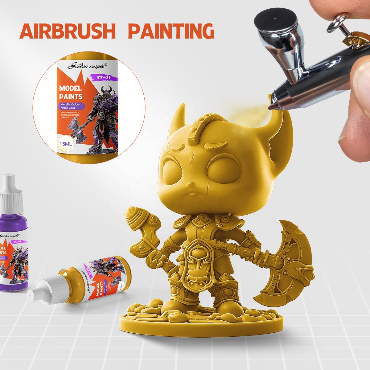 Primer 33 Metallic Paints Color Miniature Model Paint Miniature Painting Kit Acrylic Model Paint Set for Plastic
