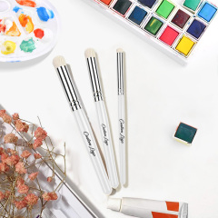3 Size Dry Brush Set Goat Hair Acrylic Miniature Model Paint Brushes for Detailing Watercolor Painting