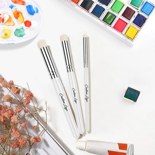3 Size Dry Brush Set Goat Hair Acrylic Miniature Model Paint Brushes for Detailing Watercolor Painting