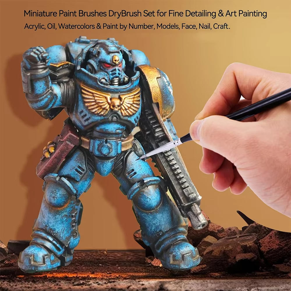 Customized Brand Micro Detail Paint Brush Set Hobby Paint Brush Fine Detail Brushes for Miniatures