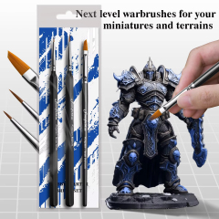 Drybrush Regiment Model Paint Brush Fine Detail Tip Paint Brush Miniature Small Paint Brush Set  for Model Painting